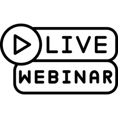 Live Webinar Icon Online Event Streaming Symbol