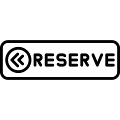 Reserve Button Icon Booking and Reservation Symbol
