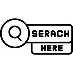 Search Here Icon Focused Query Input Symbol