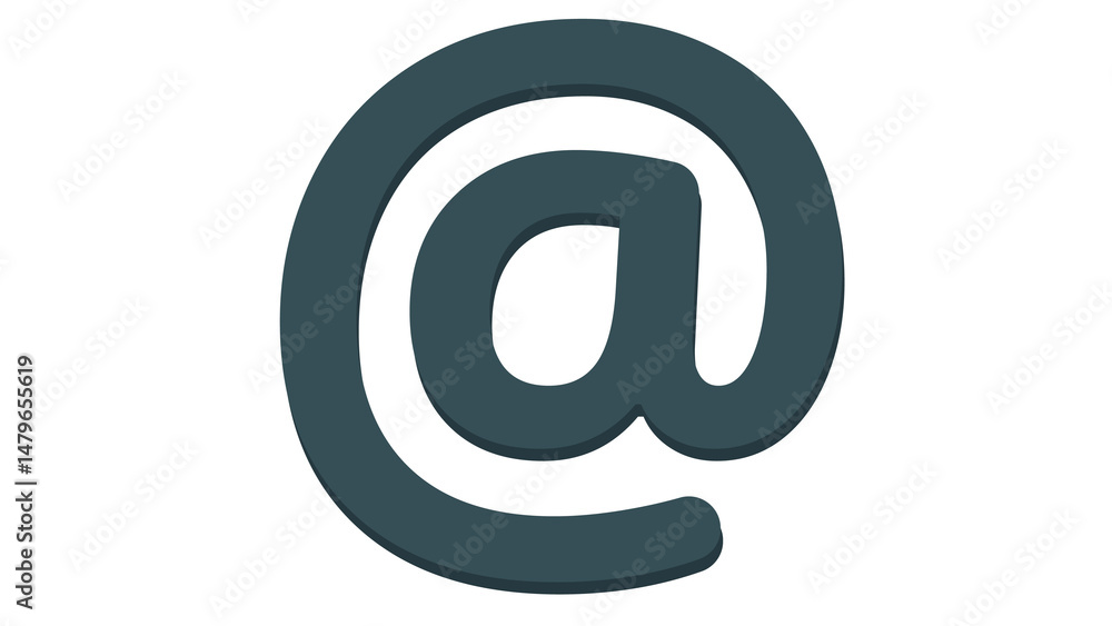 Poster stylish dark teal at symbol graphic design element perfect for web design projects