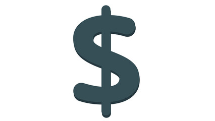 Stylish dollar sign design perfect for finance projects representing wealth and success