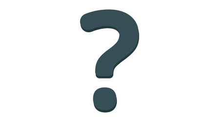 Bold dark teal question mark graphic design element perfect for your project needs mystery intrigue answers solutions