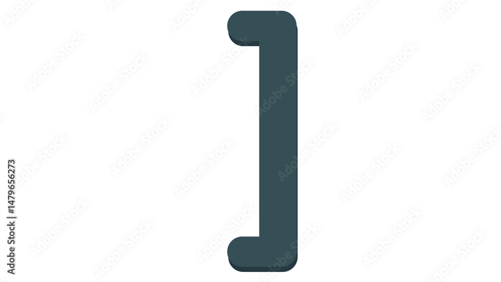 Poster sleek dark teal bracket design element perfect for modern projects elegant and stylish graphic resou