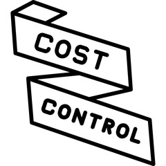 Obraz premium Cost Control Icon Budget and Expense Management Symbol
