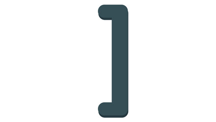 Sleek dark teal bracket design element perfect for modern projects elegant and stylish graphic resource ideal for websites and apps