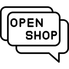 Open Shop Icon Store Open for Business Symbol
