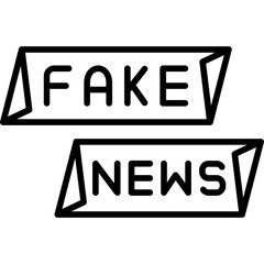 Fake News Icon False Information Alert Symbol