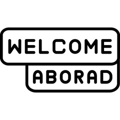 Welcome Aboard Icon Greeting for Newcomers Symbol