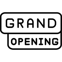 Fototapeta premium Grand Opening Icon Event Launch Symbol