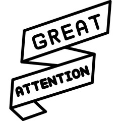 Obraz premium Great Attention Icon Important Notice and Focus Symbol