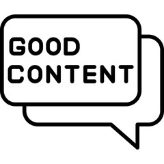 Good Content Icon Quality Information or Media Symbol