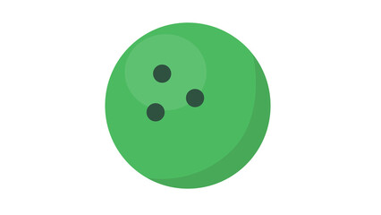 Green bowling ball ready to strike pins fun game time excitement