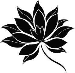 black and white flower vector