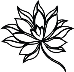 black and white flower