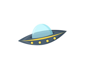 Science fiction concept with alien spaceship and flying saucer illustration in cartoon art style space engine exploration cosmic fun vector transport flat design aircraft   © Little Monster 2070