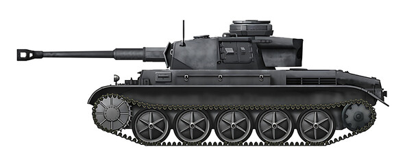 German T-34 (Alternative German medium tank, with a layout close to the T-34 tank) © Tikros