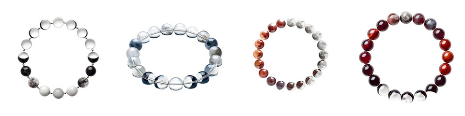 Obraz premium Stylish, handcrafted beaded bracelets in various colors and designs, showcasing elegance and uniqueness, perfect for fashion accessories and personal style enhancement