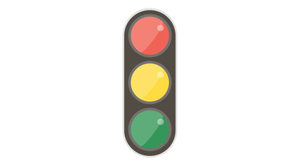Traffic Light Icon Bright Bold Design Go Stop Caution Safe Drive