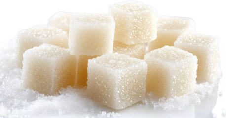 Sugar Cubes on a Surface Covered with Icy Frost
