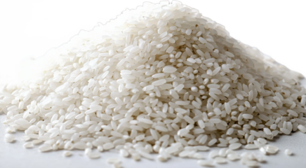 Pile of White Rice Grains