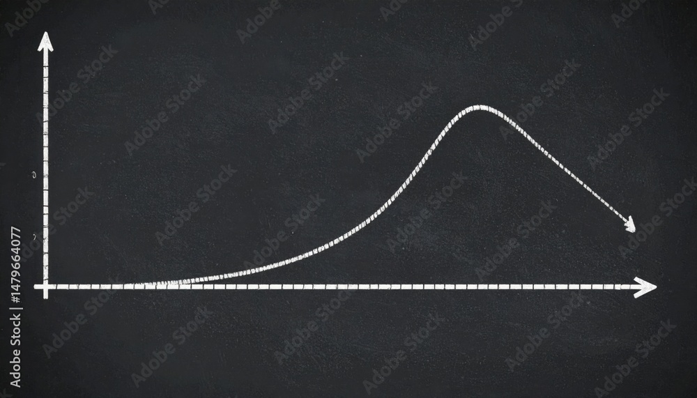 Poster analyzing graph trends data representation business insights visual learning educational environment