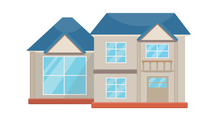 Charming two story house perfect dream home design illustration