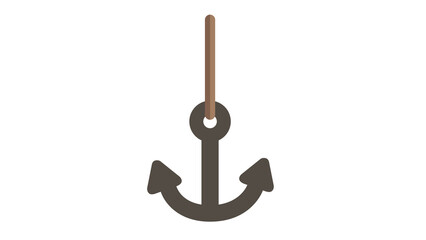 Nautical anchor symbol hope maritime design graphic element stylish icon