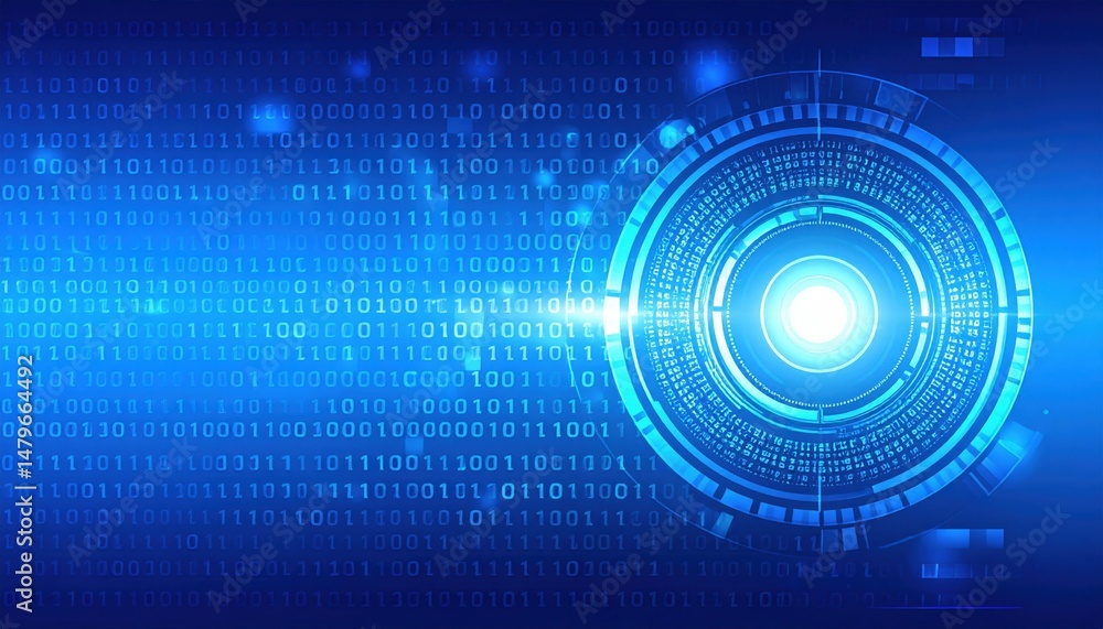 Poster data processing action digital space graphic design futuristic environment close-up view technology 