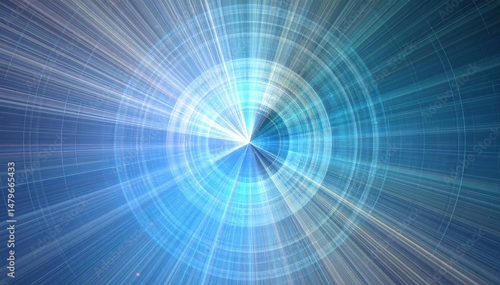 Poster dynamic light patterns in abstract design digital art futuristic environment high-tech viewpoint