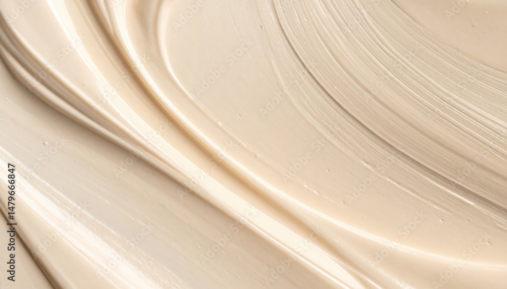 Poster smooth cream application art studio visual texture indoor close-up artistry and crafting concepts
