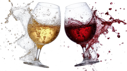 Celebration Wine Glasses with Sparkling Splash
