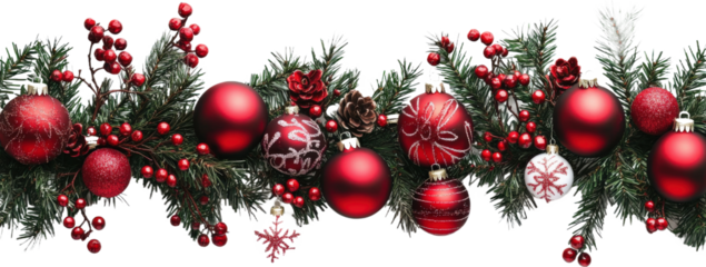 Christmas Garland with Ornaments