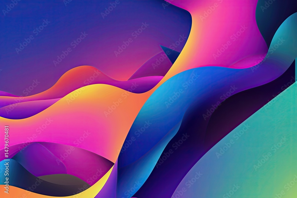 Poster vibrant abstract gradient wallpaper design vector with dynamic shapes for business flyers and brandi