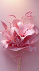 A pink floral design with roses and blossoms creates a lovely nature-inspired background for cards and spring themes. Phone case, backdrop