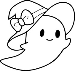 
Cartoon Elements Ghost Cloak Autumn Halloween Illustration Cute Image Hand-painted

