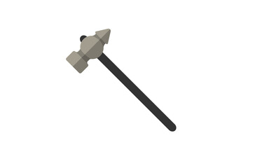 Builder in mechanic role using tools for repair and woodwork with saw brush screwdriver nail wrench hammer roller ruler isolated icon paint support flat style construction toolbox carpenter

