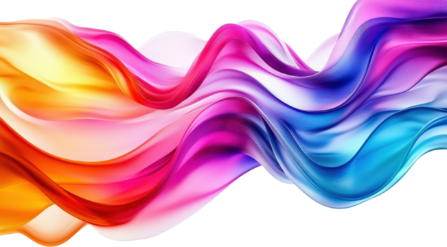 Abstract Colorful Flowing Fabric Design