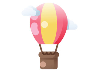 set of icon an Travel Gradient Hot Air Balloon © Egidsgn