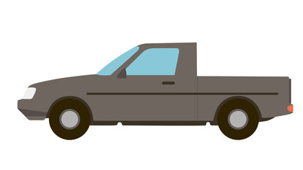 Sleek grey pickup truck design perfect for your projects stylish and modern transport illustration