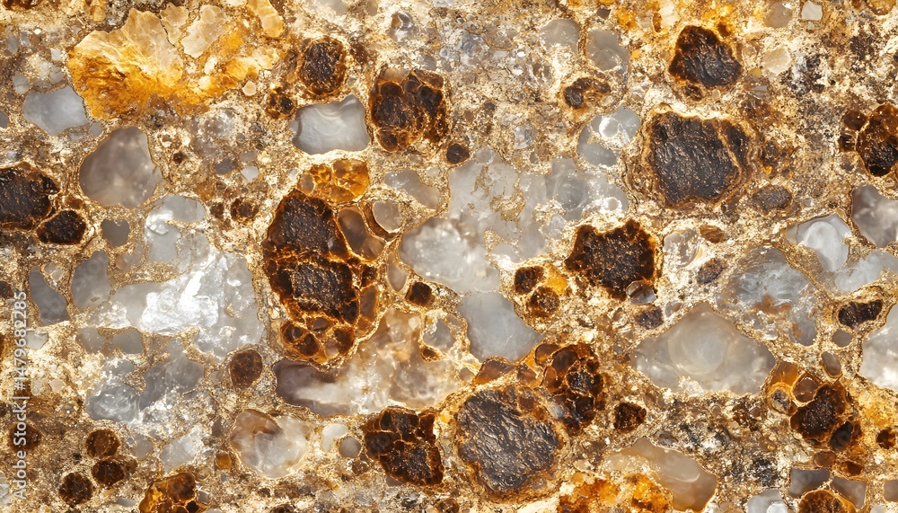 Poster detailed close-up view of a textured stone surface.