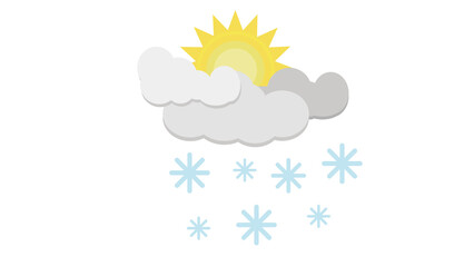 Sunny winter day snowy weather beautiful graphic design element perfect for your projects