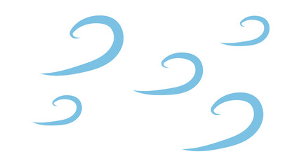 Whimsical swirling blue wave design perfect for summer projects playful and enchanting ocean vibes