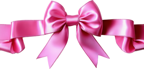 Elegant Pink Satin Ribbon Bow