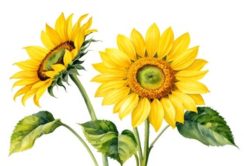 Obraz premium There are two sunflowers adjacent