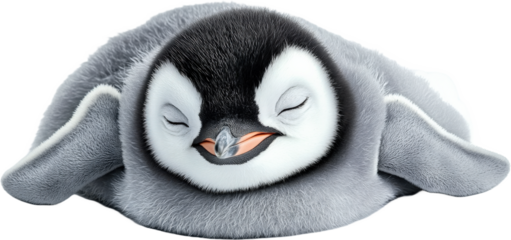 Adorable Sleeping Baby Penguin