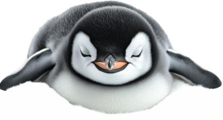 Adorable Sleeping Baby Penguin