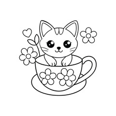 Tiny Owl on Tree Branch at Night coloring page