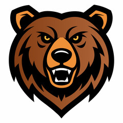 bear head vector illustration logo