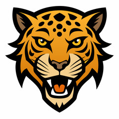 Leopard head vector logo illustration