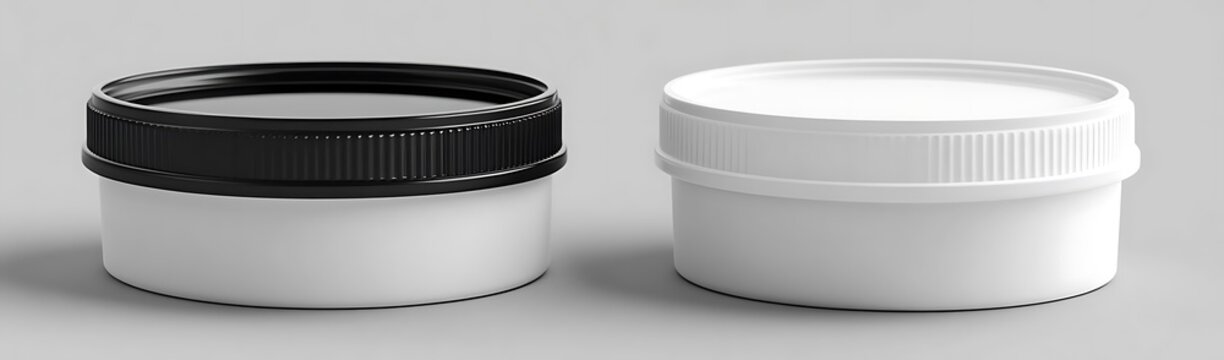 Two containers, studio shot, packaging